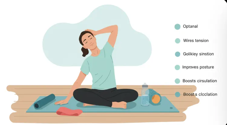 🧘‍♀️ 뻣뻣한 목? 시원한 이완 스트레칭으로 통증완화 해요! 🪷